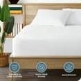 thumbnail image 3 of Bare Home Mattress Protector - Waterproof - Breathable - Vinyl Free - Hypoallergenic - Queen, White, 3 of 9