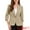 Khaki, variant on DARING DIVA Women's 3/4 Sleeve Shawl Lapel Work Blazer with Pockets XS Black