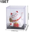 thumbnail image 2 of Jiibva Solar Waving Cat Good Luck Fortune Cat Car Dashboard Ornament for Car Store Front Desk Office Home Living Room Decoration, 2 of 7