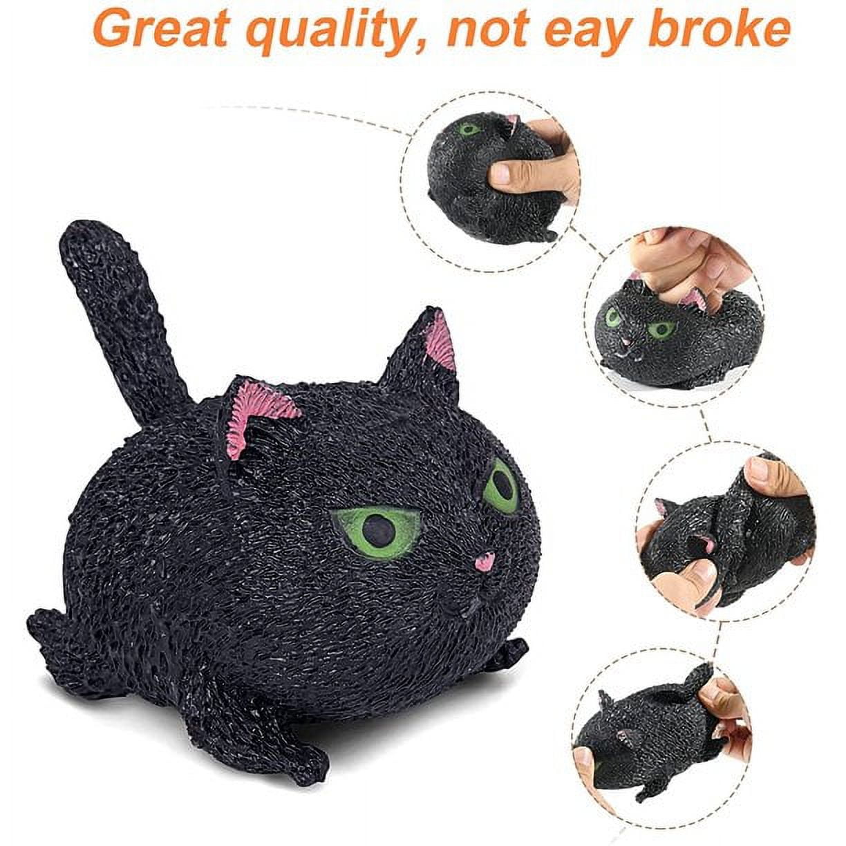Suaninxi Pinch Angry Cat Cute Pet Toy Decompression Artifact Vent Toy Cat-Shaped  Stress Relief Balls Squeeze Toys Holiday Kids Gift. (Black) : :  Toys