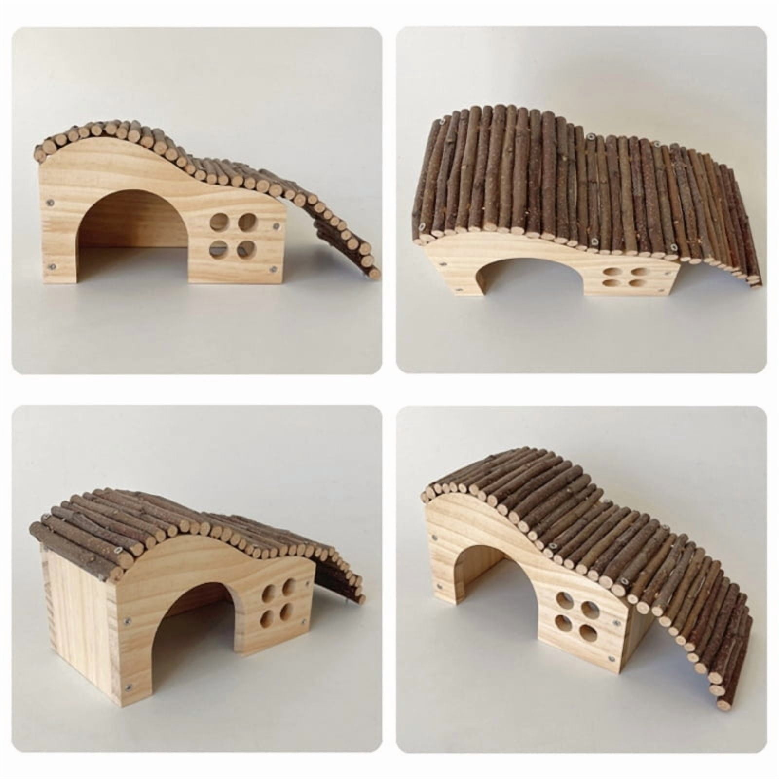 10PCS Guinea Pigs Toy Bulk Birdcage Accessories Wood Chewable Pet Hideout House