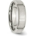 thumbnail image 5 of Chisel Stainless Steel Brushed and Polished 6.2mm Flat Beveled Edge Band - Ring Size 7.5, 5 of 8