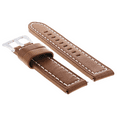 thumbnail image 2 of 20MM BUFFALO LEATHER WATCH STRAP BAND FOR BREITLING PILOT COLT TAN ORANGE STIT, 2 of 2
