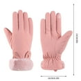 A Pair of Gloves Purple Ladies Fashion Warm Gloves Outdoor Riding