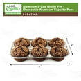 thumbnail image 3 of [200 PACK] Aluminum 6-Cup Muffin Pan - Disposable Aluminum Cupcake Pans - Strong, Durable, Reusable, Recyclable - Muffin Tin Great for Baking Cupcakes, Muffins, Small Pies, 3 of 8