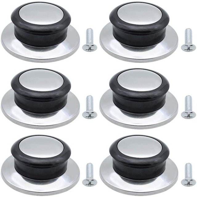 6 piezas de manija de repuesto para tapa de olla resistente al calor, mango universal para tapa de olla, tapas de cacerola, utensilios de cocina, tapa de repuesto para el hogar Afortunado Sencillez