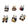 thumbnail image 4 of 6 figuras de panda, esculturas de animales, adorables adornos decorativos de escritorio, pequeñas estatuas para entrada, estantería, escritorio,, 4 of 8