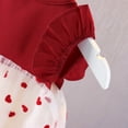 thumbnail image 6 of CAIXIA Girl Dress Toddler Baby Girl Valentine's Day Outfit Knitted Ruffle Short Sleeve Dress Heart Tulle Tutu Skirt Party Clothes, 6 of 6