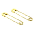 thumbnail image 2 of Pendientes de seguridad Pendientes punk hechos de material de acero inoxidable Pendientes colgantes dorado Jinwen Pendientes de alfiler de seguridad, 2 of 5