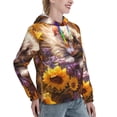 thumbnail image 6 of Kdxio Cute Cat Sunflower Print Womens Oversized Hoodies Sweatshirts Hooded Pullover Tops Sweaters Casual-XX-Large, 6 of 7