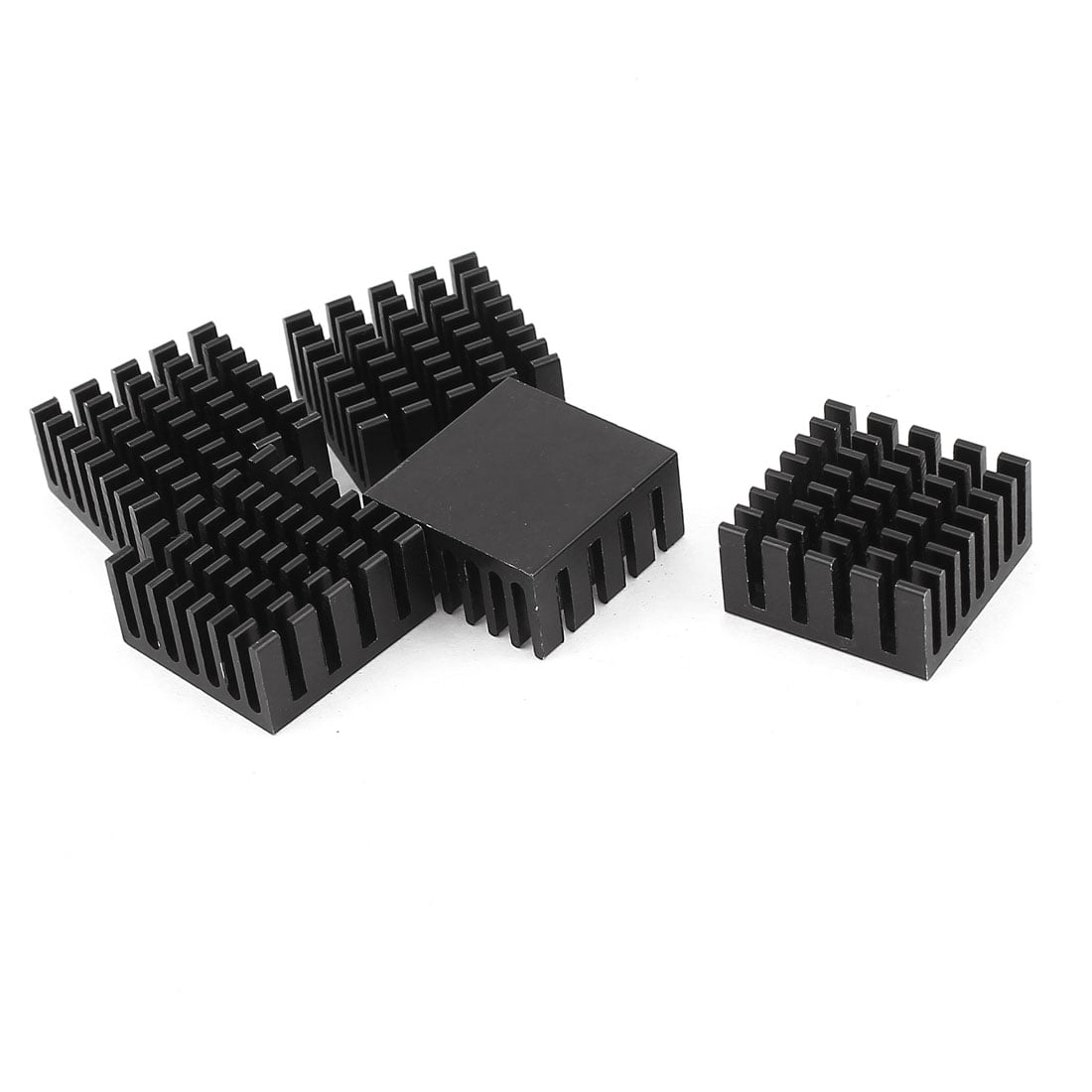 5pcs 8.8*8.8*5mm Black Anodized Aluminium Heatsinks Cooler 