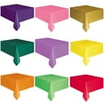 thumbnail image 2 of 137x183cm Disposable Plastic Solid Color Table Cover Party Catering Tablecloth (Dark Purple), 2 of 8