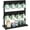 Black, variant on Two Tier Rustic Mug Tree Rack with Storage Base, Vintage Countertop Holder for Kitchen Holds 8 Coffee Cups, Rustic Brown Finish