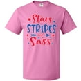thumbnail image 3 of Inktastic 4th of July Stars Stripes and Sass Blue and Red Stars T-Shirt, 3 of 5