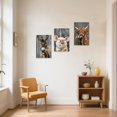 thumbnail image 4 of ZHONGYUTONG 3 Piece Farm Animal Wall Art Funny Highland Cow Donkey Pig Painting Animal and Flower Pictures Farmhouse Canvas Prints Home Decor Framed (11.00" x 14.00" x 3PCS), 4 of 5