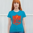 thumbnail image 4 of Kansas Shield T-Shirt Champions Game Day Fantasy Football K.C. Fan Women's Tee, 4 of 7