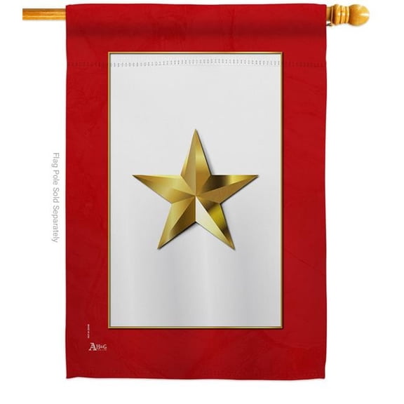Americana Home & Garden H141082-BO 28 x 40 in. Gold Star House Flag Armed Forces Military Service Double-Sided Decorative Vertical Flags Decoration Banner Garden Yard Gift