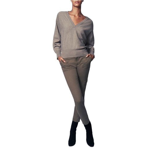 b New York Womens Solid Casual Cargo Pantalones, Verde, 4