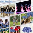 thumbnail image 6 of LINLIN 12Pcs Handheld Cheerleading Pom Poms, Metallic Foil Cheerleader Pompoms Hand Flowers for Team Spirit Sports Games Dance Party - Durable & Lightweight, 6 of 6