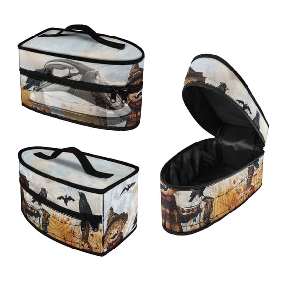 HELLHERO Crow Scarecrow Pattern Polyester Lightweight Dustproof Travel Iron Organizer, Case Only