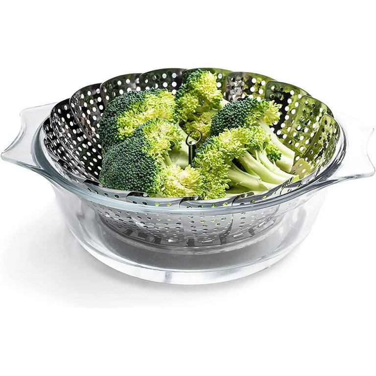  Stainless Steel Expandable Steamer Basket - Collapsible Steam  Cooking Insert For Steaming Food, Vegetable - Compatible With Instant Pot 3  6 8 Qt, Pressure Cooker, 5-9 Inch Adjustable Fits Any Size Pan: Home &  Kitchen