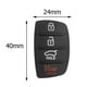 thumbnail image 4 of Reemplazo de la almohadilla de la carcasa de la llave del coche plegable del tirón de 4 botones para Hyundai Ehuebsd Accesorios para autos y motos, 4 of 4