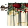 thumbnail image 3 of Merry Christmas Valance Curtains,Xmas Baubles Snowflakes Pine Trees Decors Xmas Holiday Theme Print Small Window Treatments For Kitchen Living Room Decor Rod Pocket Valances 54x18 Inch,1 Panel, 3 of 6