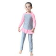 thumbnail image 6 of gcong Full Coverage Long Sleeve Rash Guard And Swim Shorts Sun Protective Swimwear for Girls UPF 50 Grey 6-7 Years, 6 of 8