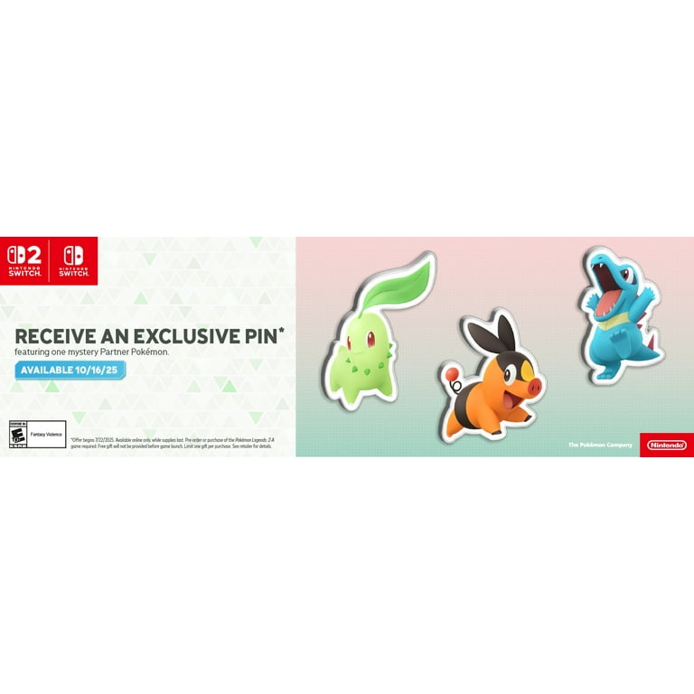 Pokemon Legends Z-A, Nintendo Switch Exclusive Mystery Pin