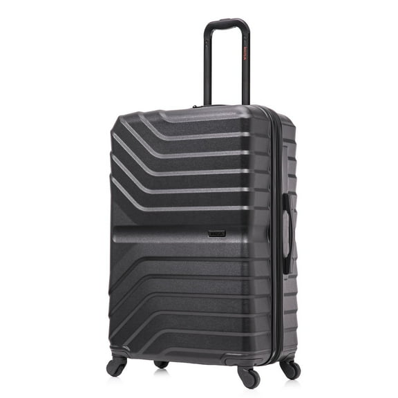InUSA AURUM 28" Hardside Lightweight Checked Luggage with Spinner Wheels, Handle and Trolley, Black