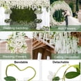 thumbnail image 4 of Flores artificiales ZINHO Wisteria para colgar, 60 ramas, color blanco, 4 of 8