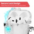 thumbnail image 2 of Vena for AirPods 5 & 4 Case Cover TPU with Lock & Phone Stand Compatible with Apple AirPods 5th/4th Gen, Supports Wireless Charging, Clear, 2 of 8