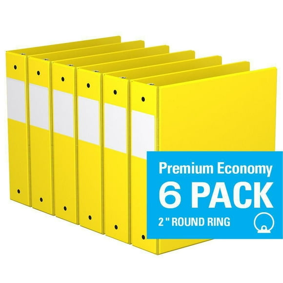 Davis Group, Premium Economy, Round Ring, Binder, 6 Pack, 2"