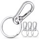 thumbnail image 1 of Mosquetón con clip para llavero - Llavero de zinc con mosquetón para guardar sus llaves justo donde las necesita - Llavero seguro multiusos 4 piezas, 1 of 5