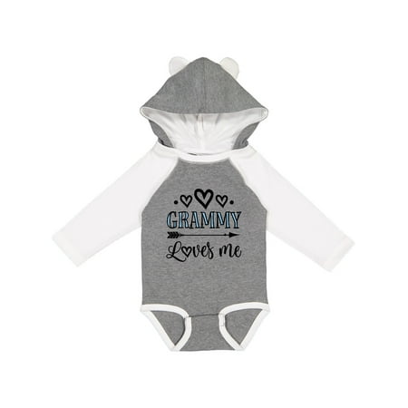 

Inktastic My Grammy Loves Me Grandchild Gift Baby Girl Long Sleeve Bodysuit