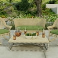 thumbnail image 2 of Jordan Manufacturing 44" x 18" Veranda Hunter Green Solid Rectangular Tufted Contoured Outdoor Wicker Settee Bench Cushion, 2 of 12
