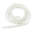 thumbnail image 3 of Cinta de Encaje Apliques Flecos de Perlas Sunnimix 1 Yarda Imitación Perlas Blanco, 3 of 8