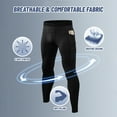 thumbnail image 2 of Pantalones deportivos para hombre con cintura elástica, bolsillos laterales y tejido transpirable - Talla 2XL gris jaspeado, 2 of 6
