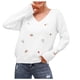 thumbnail image 1 of Suéter Abrigo Mujer Gibobby manga larga estampado de punto de visón blanco S, 1 of 5