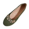 thumbnail image 2 of Women's Flats, Slip on Shoes with Pearl and Rhinestone Detail, Comfortable Casual Flat for Outdoor Daily Office Wear, 2 of 8