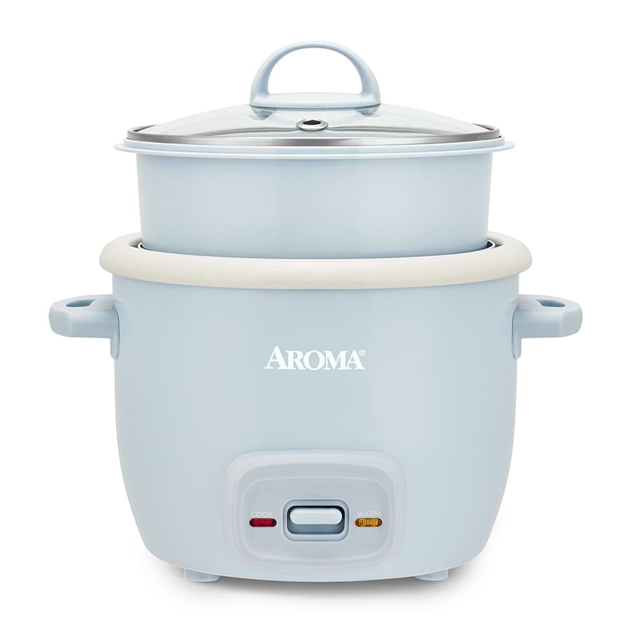 Restored AROMA 4-Cup Rice Cooker & Food Steamer (Refurbished)