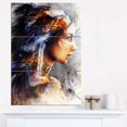 thumbnail image 1 of Design Art - Femme avec Aigles Cheval Blanc, 1 of 3
