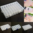 thumbnail image 2 of UDIYO Portable 10/15/24 Compartment Detachable Jewelry Bead Storage Case Organizer Box, 2 of 7