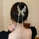 thumbnail image 4 of Pinzas para el pelo con borla de perlas de mariposa Retro para mujer, Clip de tiburón elegante coreano, Clip para el cabello, accesorios para el cabello para mujer 2022, 4 of 4
