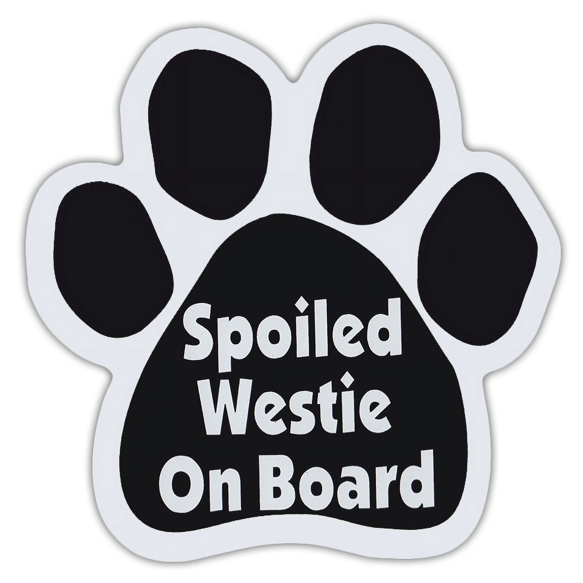 Dog Paw Shaped Magnets: Spoiled Westie On Board | Dogs, Gifts, Cars, Trucks