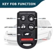 thumbnail image 2 of AKS KEYS Replacement Fits for Honda Odyssey Keyless Entry Remote 6 Buttons for Vehicles That Use OUCG8D-399H-A - 314 MHz (2 Pack), 2 of 6