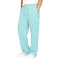 thumbnail image 6 of XINXIAOO Unisex Boys Girls Sweatpants Active Fit Elastic Waist Jogger Sweatpants with Pockets Boys Athletic Pants Sky Blue Sweat Pants for Girls Girls Clothes 11-12 Years, 6 of 8