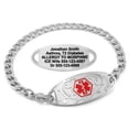 thumbnail image 1 of MedicEngraved Stainless Steel Custom Medical Alert Bracelet - 5mm Curb Link, 1 of 8