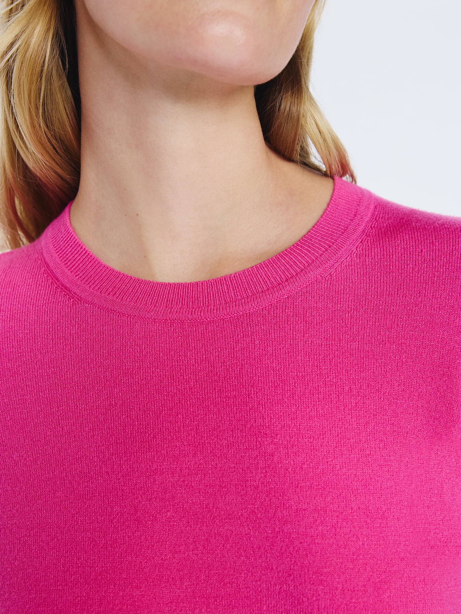 Free Assembly Women's and Women's Plus Cozy Yarn Crewneck Sweater with Long Sleeves, Lightweight, Sizes XS-4X