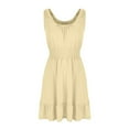 thumbnail image 5 of BEFOKA Robe Grande Taille pour Femmes, Robe d'Été en Solde pour Femmes, Robe d'Été Unie Sans Manches à Col Rond, 5 of 5